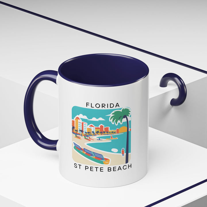 Enjoy your coffee in style with this St. Pete Beach Florida mug. Showcasing the beauty of St. Pete Beach, this ceramic mug is perfect for beach lovers and makes a meaningful gift for friends and family. It’s dishwasher and microwave safe for convenience.