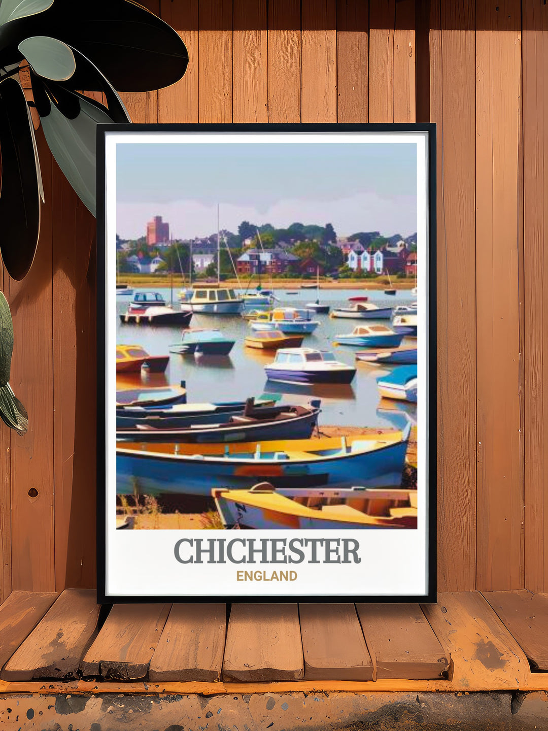 Celebrate the natural beauty of Chichester Harbour with this vintage poster, featuring the peaceful waters and lush landscapes that define this beloved coastal area in England.