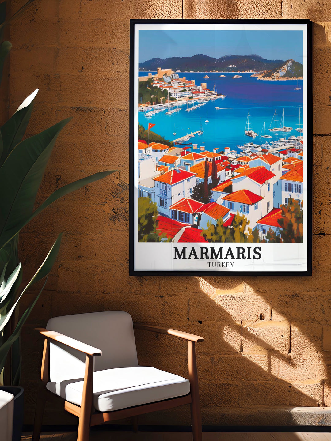 Turkey Art Work featuring Marmaris and Icmeler Bay Icmeler Beach is the perfect addition to any home decor These elegant and stunning prints showcase the vibrant colors and intricate details of Turkeys coastal regions making them a standout piece in any room