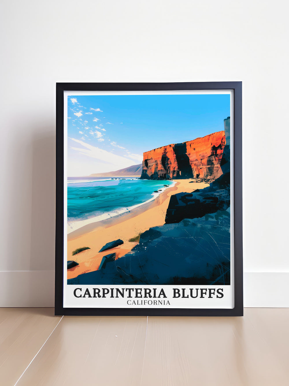 Experience the tranquil beauty of the Santa Barbara South Coast and Santa Barbara Channel with this Carpinteria Bluffs art print an ideal addition to your home or office decor celebrating the serene charm of Californias coastline