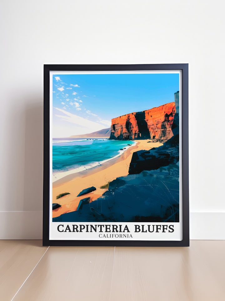 Experience the tranquil beauty of the Santa Barbara South Coast and Santa Barbara Channel with this Carpinteria Bluffs art print an ideal addition to your home or office decor celebrating the serene charm of Californias coastline