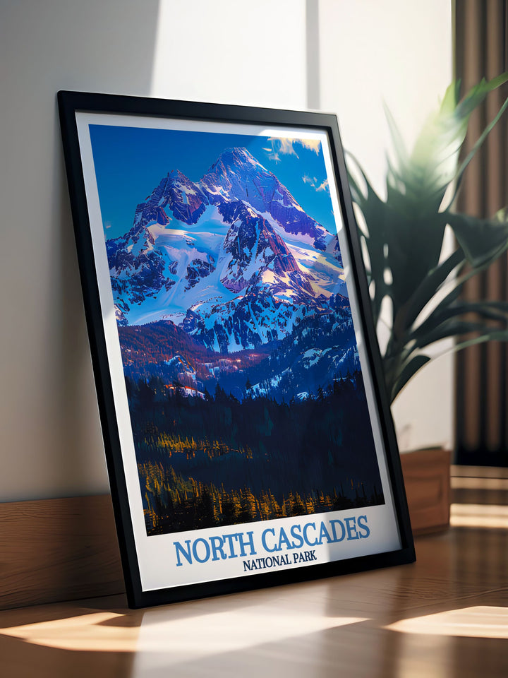 Elegant home décor showcasing Mount Shuksan in all its glory bringing the serene yet powerful presence of North Cascades National Park into your living space