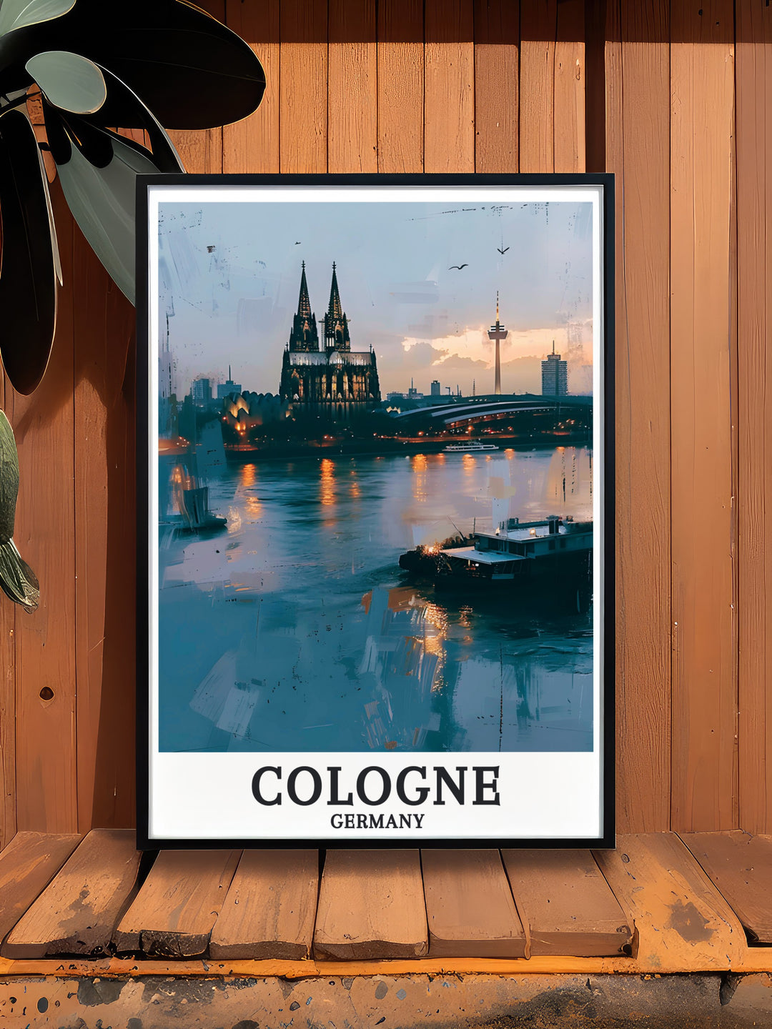 Transform your living space with Cologne Cathedral and Rhine River modern art a perfect blend of history and beauty that pairs seamlessly with Berlin decor and Germany wall art for a sophisticated and elegant home interior inspired by German landmarks