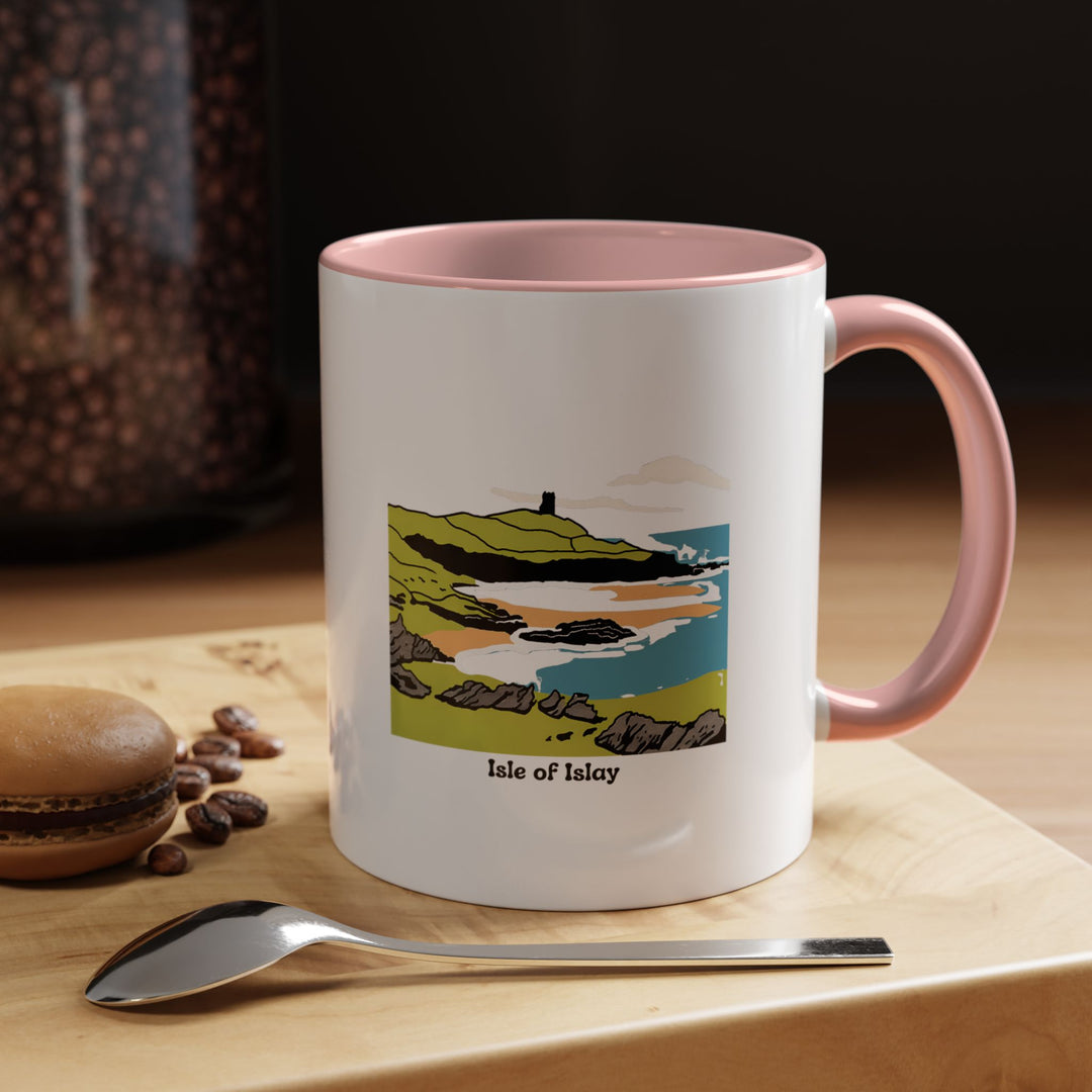 The Isle of Islay mug offers a stunning representation of the island’s beauty. Made from durable ceramic, this mug is perfect for enjoying your favorite hot drinks. It is dishwasher-safe and microwave-safe for everyday practicality.