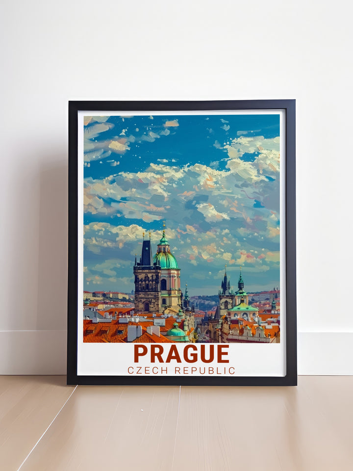 Old Town Square print capturing the grandeur of Pragues iconic landmark perfect for enhancing your living space with a touch of European elegance and architectural beauty a must have for travel enthusiasts and art collectors