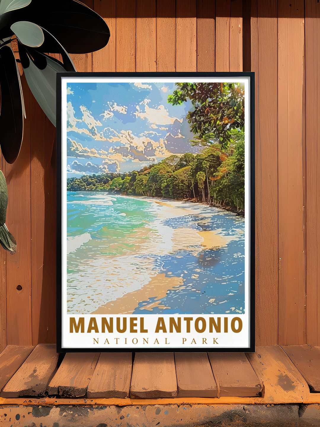 Espadilla Beach framed prints featuring Manuel Antonio Park create a stunning Costa Rica art piece perfect for enhancing your home décor with vibrant colors and natural beauty ideal for gifts for boyfriend girlfriend or special occasions