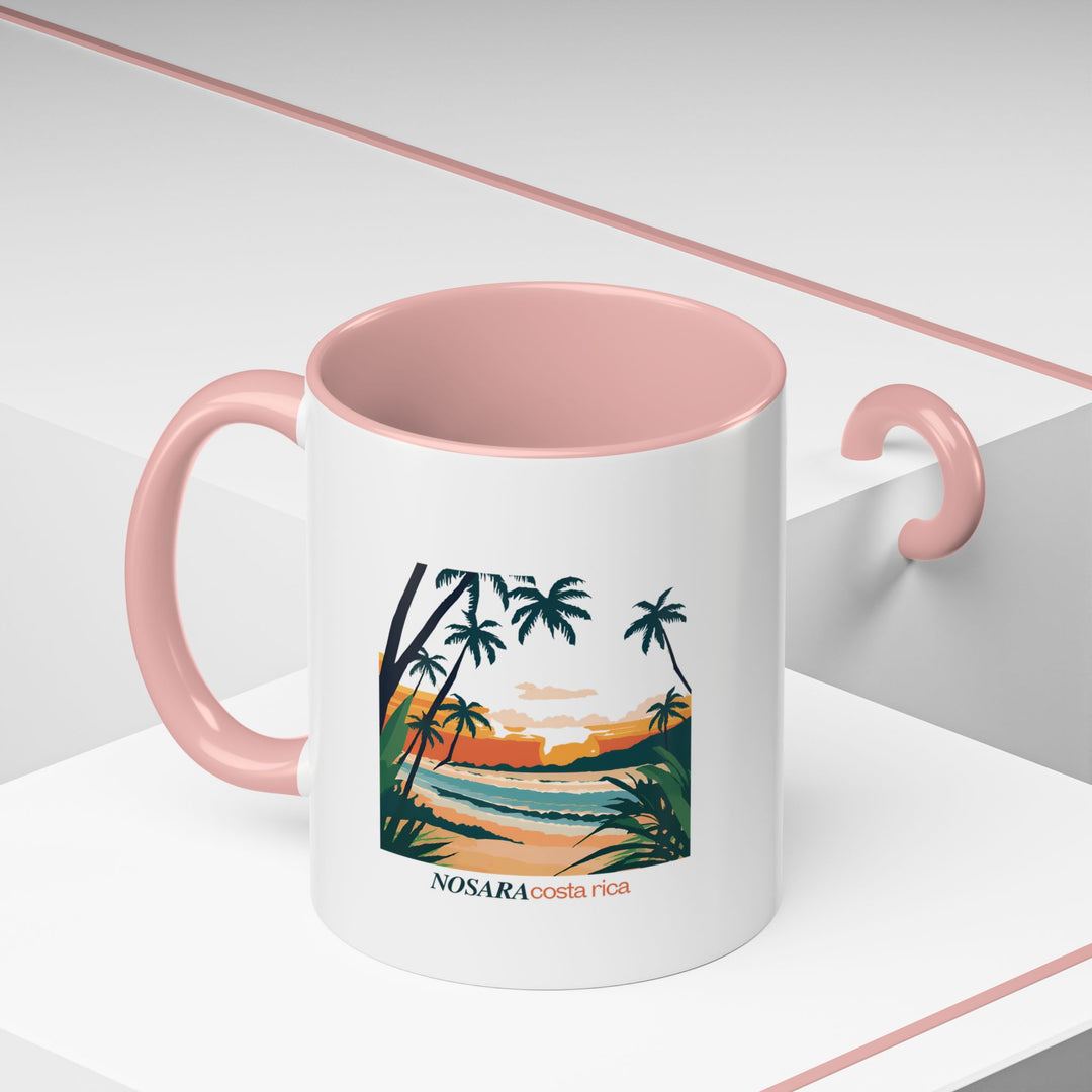 A stylish Nosara Costa Rica mug perfect for coffee and tea lovers. Showcasing detailed designs of Nosara’s stunning beaches and lush greenery, this ceramic mug is durable, dishwasher safe, and an excellent gift for nature enthusiasts.