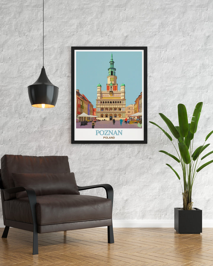 Elevate your living space with Poznan Town Hall stunning prints capturing the historic beauty of one of Poznans most famous landmarks perfect for any room or as a thoughtful travel gift for lovers of Polish architecture.