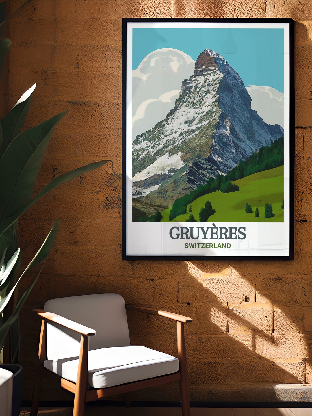 Moleson Peak perfect wall decor that combines the charm of Gruyeres with the beauty of Switzerlands iconic peak. This travel print is a fantastic way to enhance your living space with stunning art.