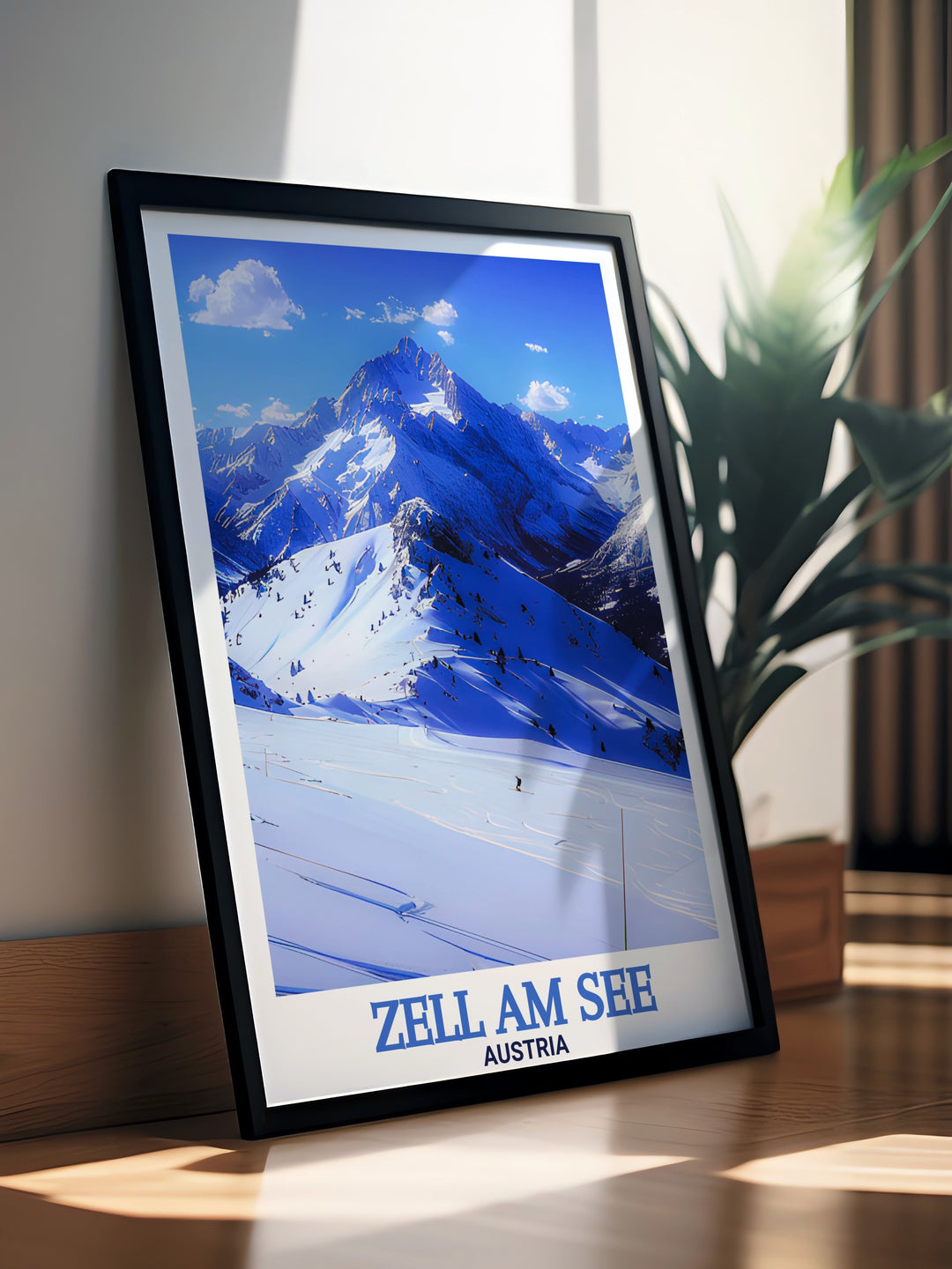 Schmittenhohe Mountain artwork capturing the serene beauty of the Austrian Alps ideal for transforming your home with stylish and elegant decor