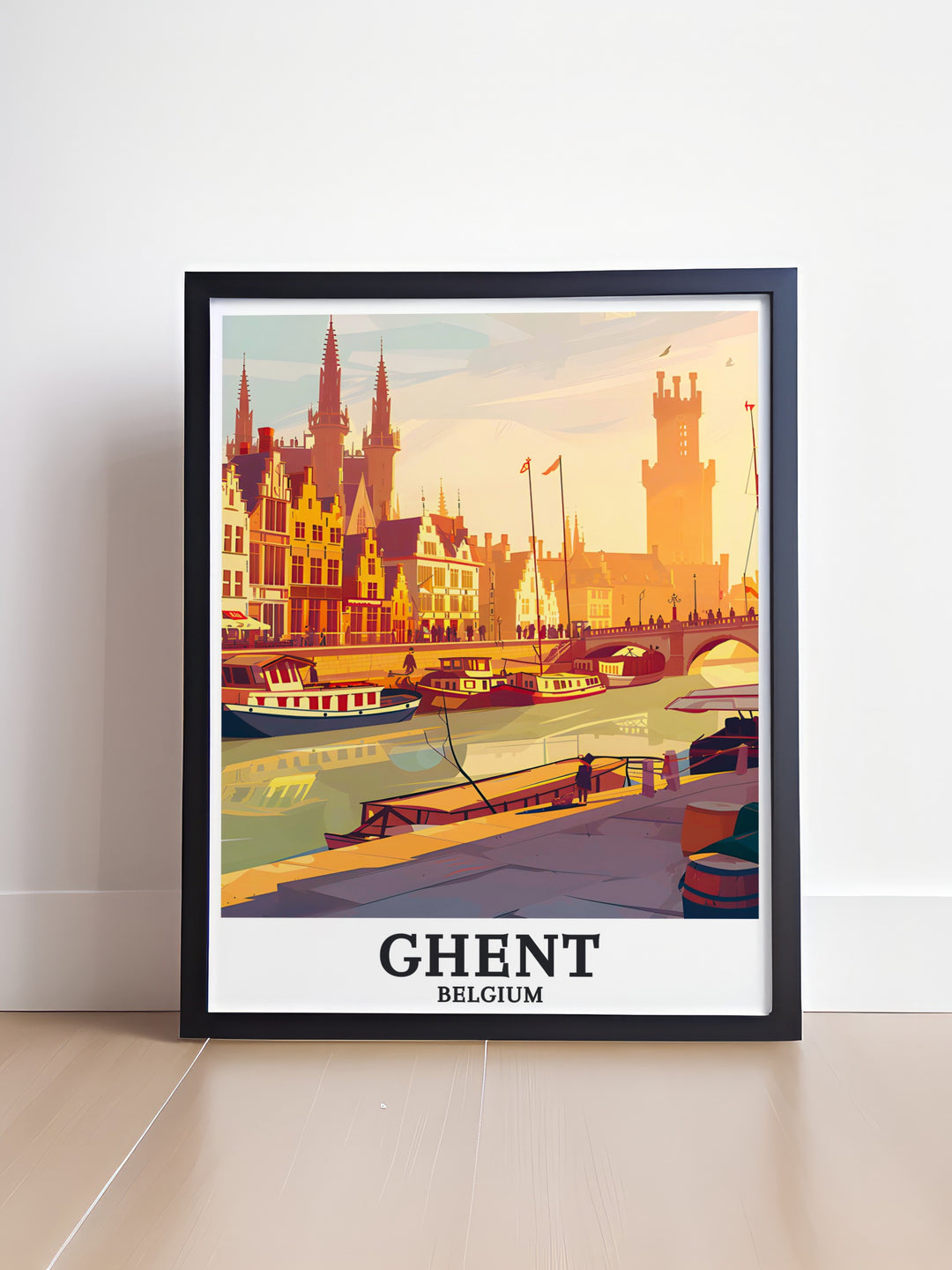 Ghent wall art featuring Saint Bavo Cathedral makes an ideal Belgium travel gift for art lovers and travelers