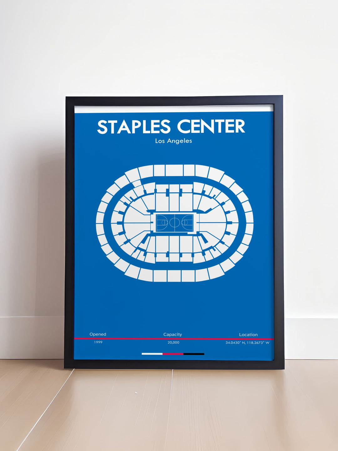 Dynamic travel poster showcasing the iconic Staples Center with legendary Lakers players Anthony Davis Lebron James and James Worthy ideal for enhancing your collection of sports memorabilia and celebrating Lakers history