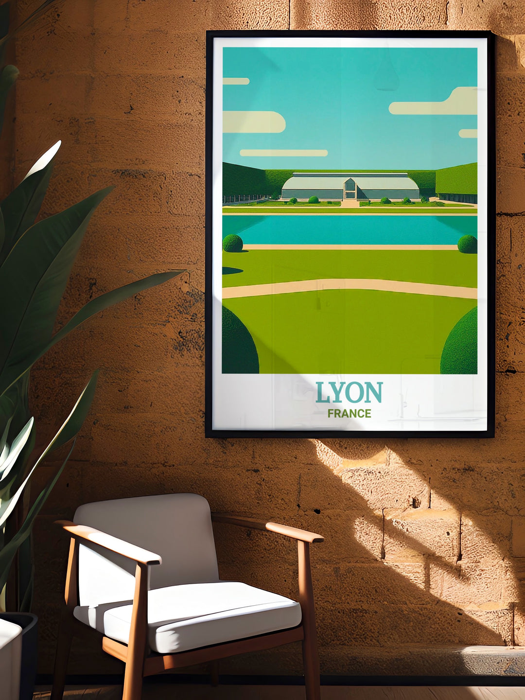 Parc de la Tête dOr Wall Art reflecting the tranquil beauty of Lyons most beloved park, featuring its vast green spaces and peaceful lakes. A perfect print for those who appreciate nature inspired decor and the elegance of French landscapes.