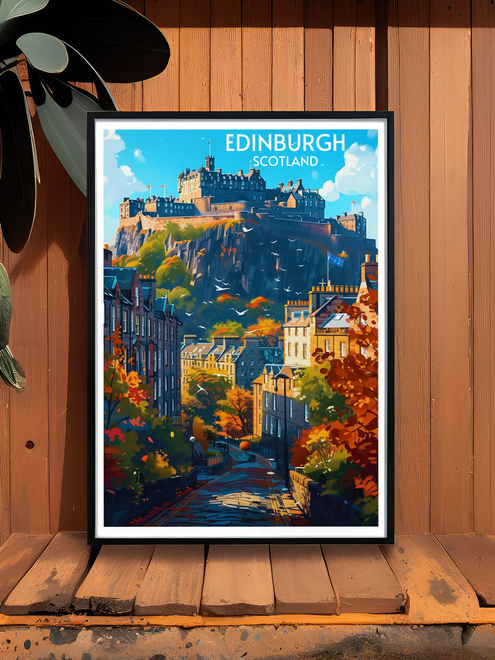 Elegant Edinburgh Castle Modern Decor highlighting the majestic architecture of the castle with stylish and contemporary artwork for any room