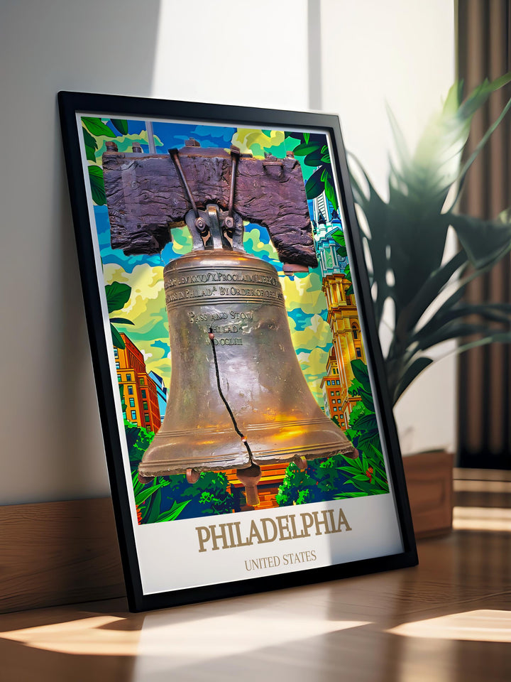 Elegant Liberty Bell artwork from Philadelphia perfect for creating a timeless atmosphere in your home