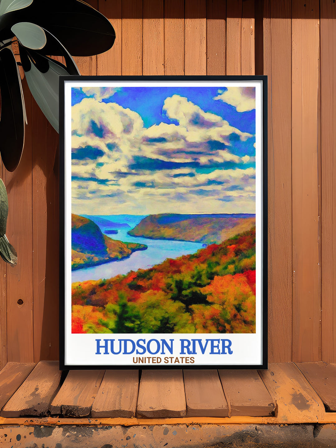 Capture the tranquil beauty of New Yorks Hudson River and Hudson Highlands State Park with this stunning art print. Whether as a travel gift or home decor piece, this print adds elegance and a love for nature to any room.