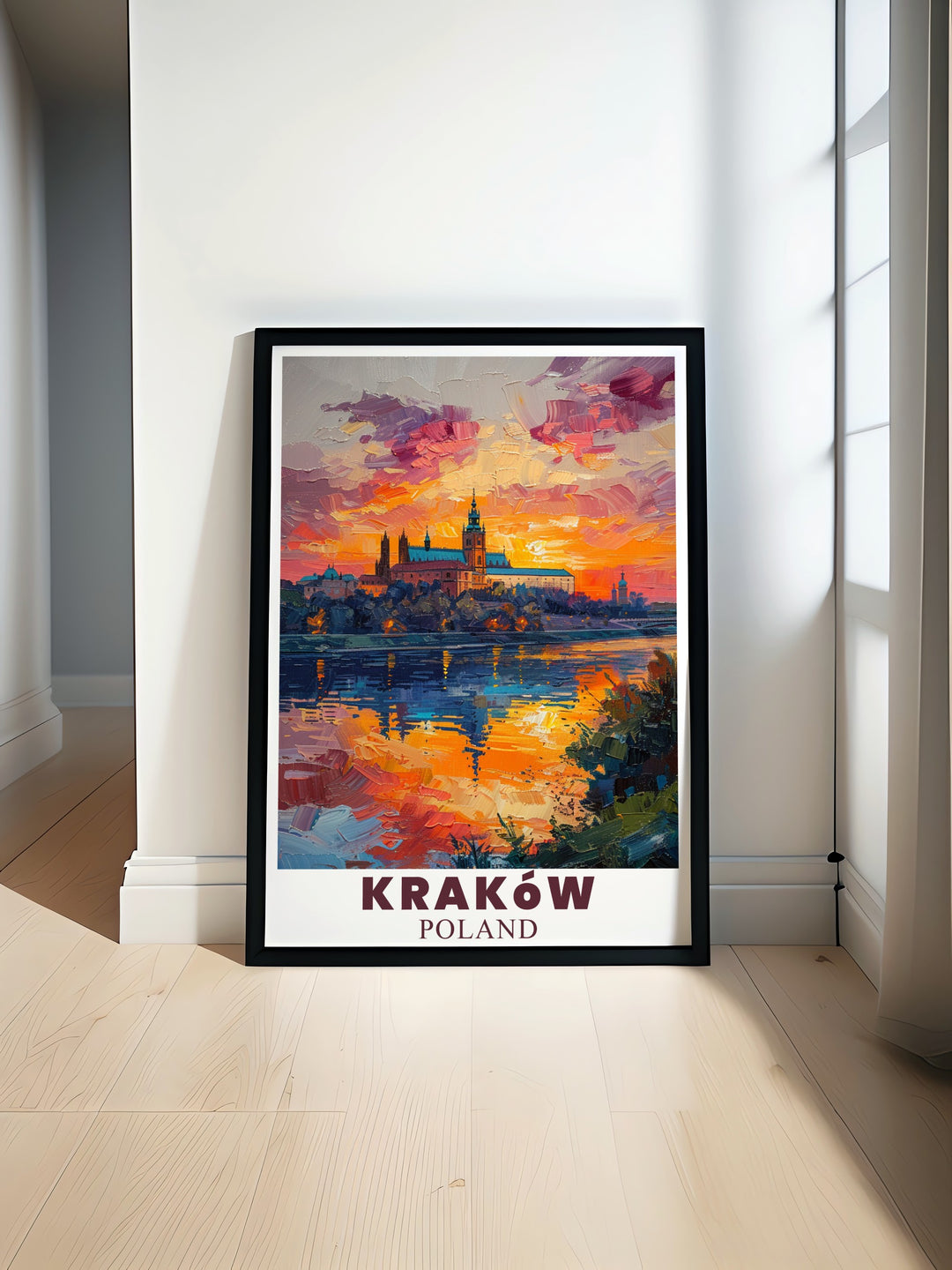 Celebrate the elegance of Wawel Castle with this Krakow art print. Perfect for history lovers and travelers alike, this travel poster captures the essence of one of Polands most renowned landmarks.