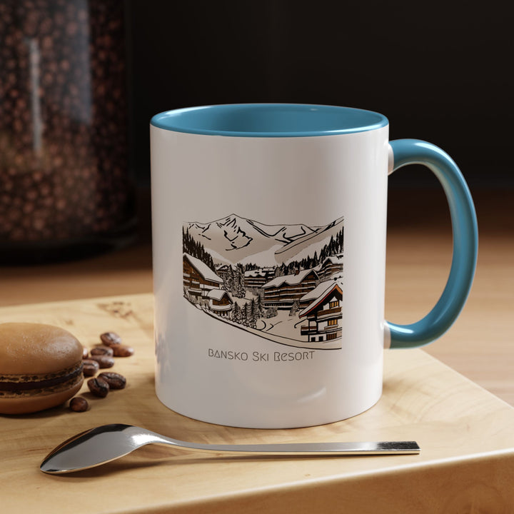 This Bansko Ski Resort mug showcases the beauty of the alpine slopes with detailed artwork. Dishwasher-safe ceramic ensures durability, while its scenic design makes it a stylish and functional choice for coffee or tea lovers.