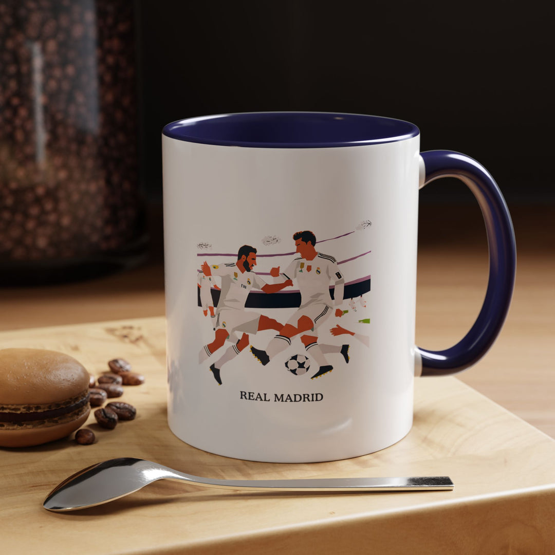 The Real Madrid mug is a must-have for any football enthusiast. This ceramic mug is designed with vivid colors and logos of the iconic team. A practical yet stylish addition to your collection, it’s perfect for gifting or personal use.