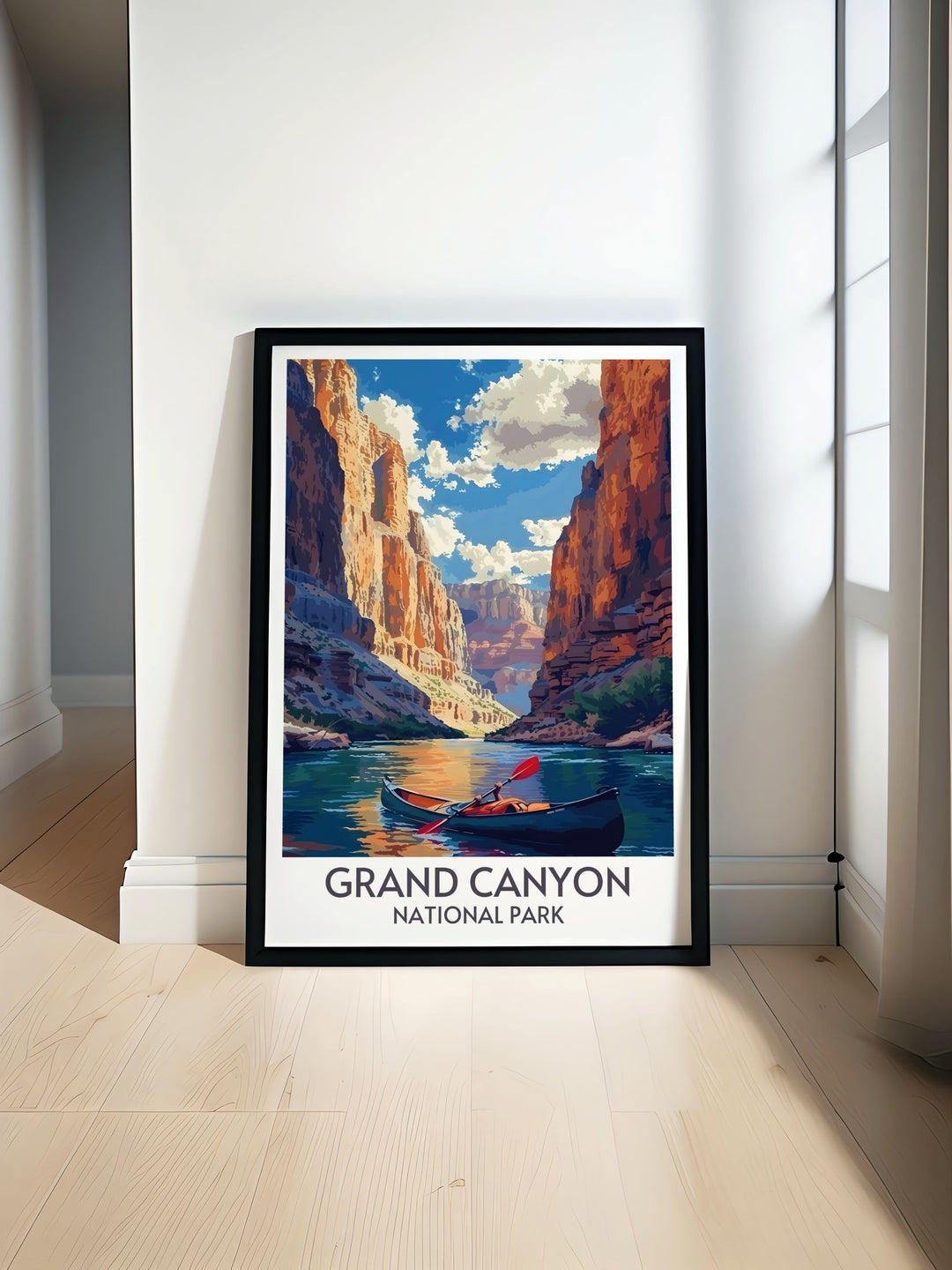 Pacific Crest Trail art print showcasing the beauty of the trail with Colorado River modern prints perfect for any hiking enthusiast or nature lover looking for national park posters and retro travel art.