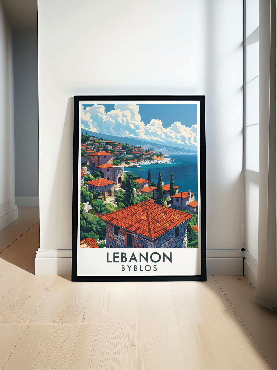 Beirut Print showcasing the vibrant cityscape and rich cultural heritage of Lebanon with a stunning Byblos vintage print adding a touch of history and charm perfect for home decor and gifts for travel enthusiasts and art lovers
