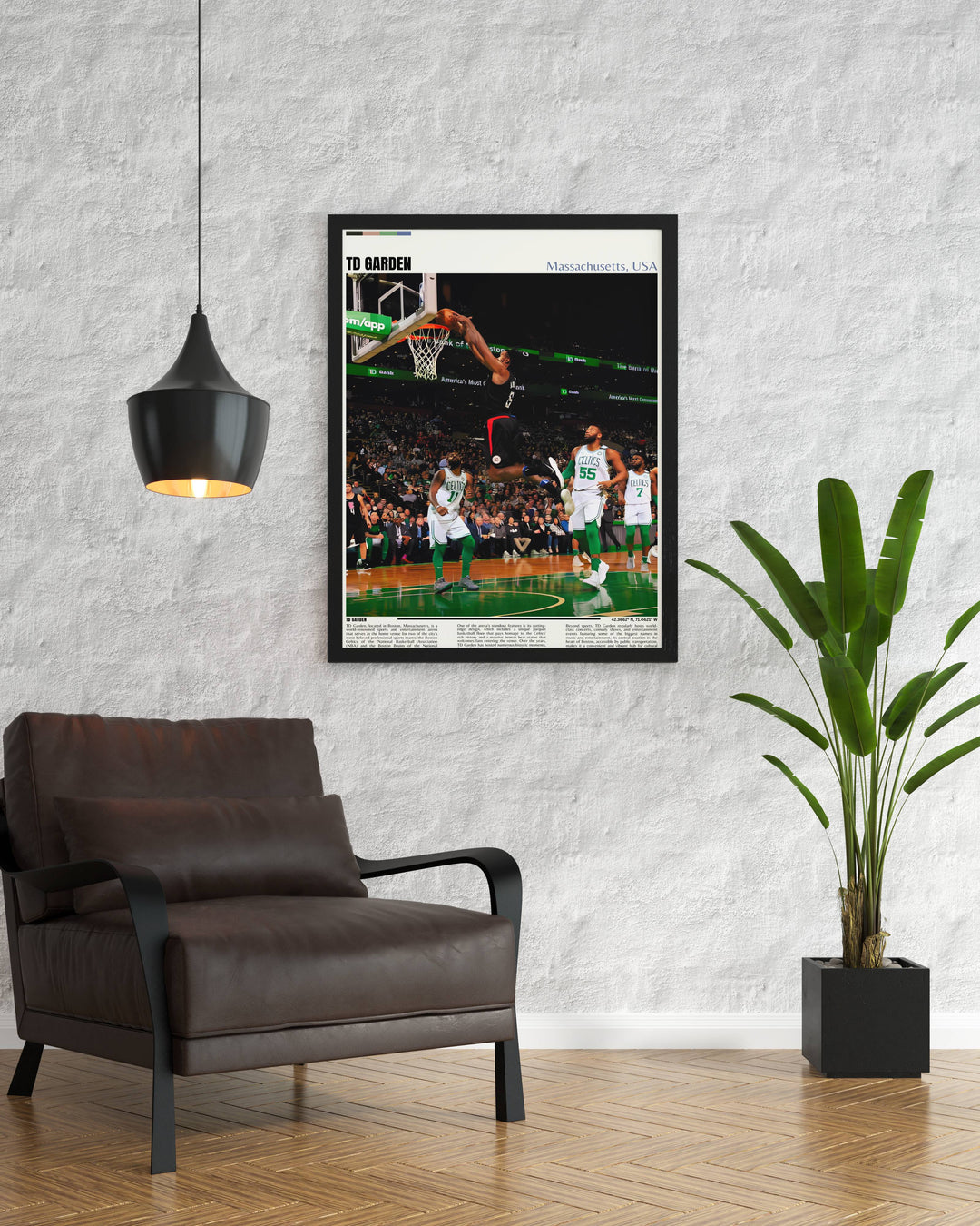 Celtics Print capturing the dynamic performances of players like Paul Pierce and Jason Tatum at TD Garden making it an ideal gift for fans