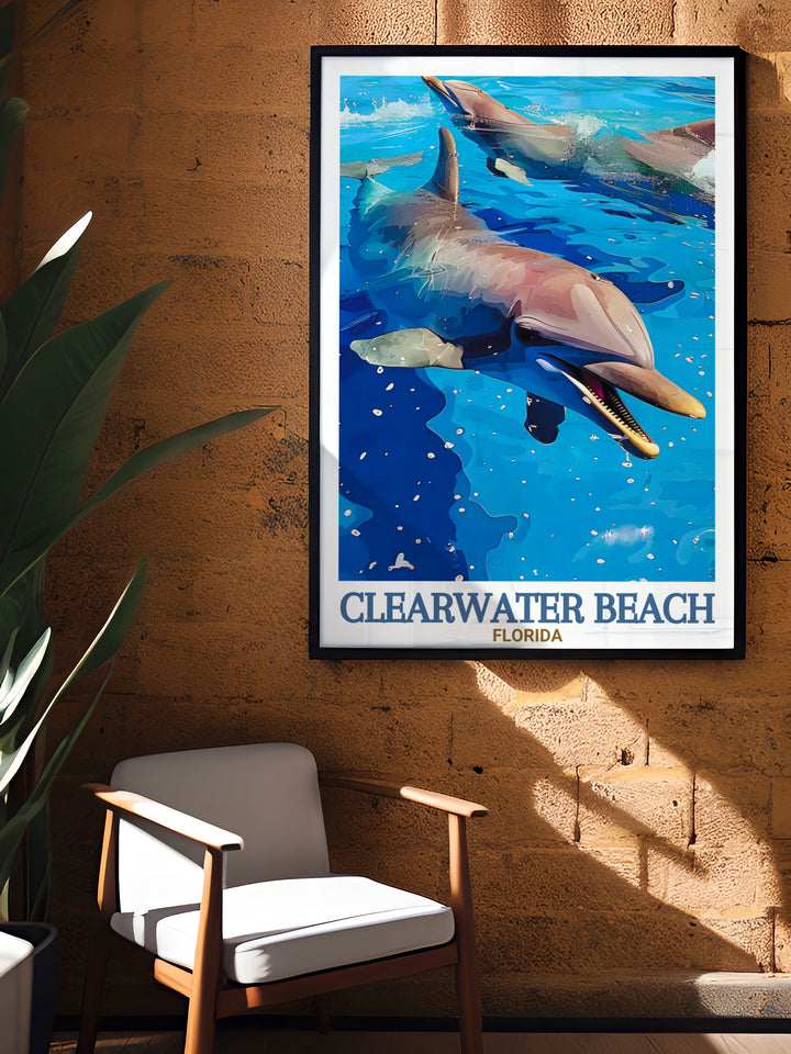 Add elegance to your home with Clearwater Marine Aquarium modern prints. These stunning Florida travel prints feature marine life and ocean views, making them the perfect addition to any beach inspired decor for your living room or bedroom.