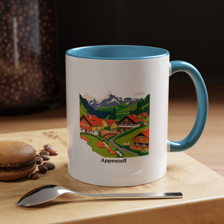 This Appenzell mug offers a glimpse into the Swiss Alps, featuring intricate artwork of the village’s scenic beauty. Perfect for daily use, it’s dishwasher and microwave safe. A perfect gift for those who love Swiss nature or the Appenzell region.