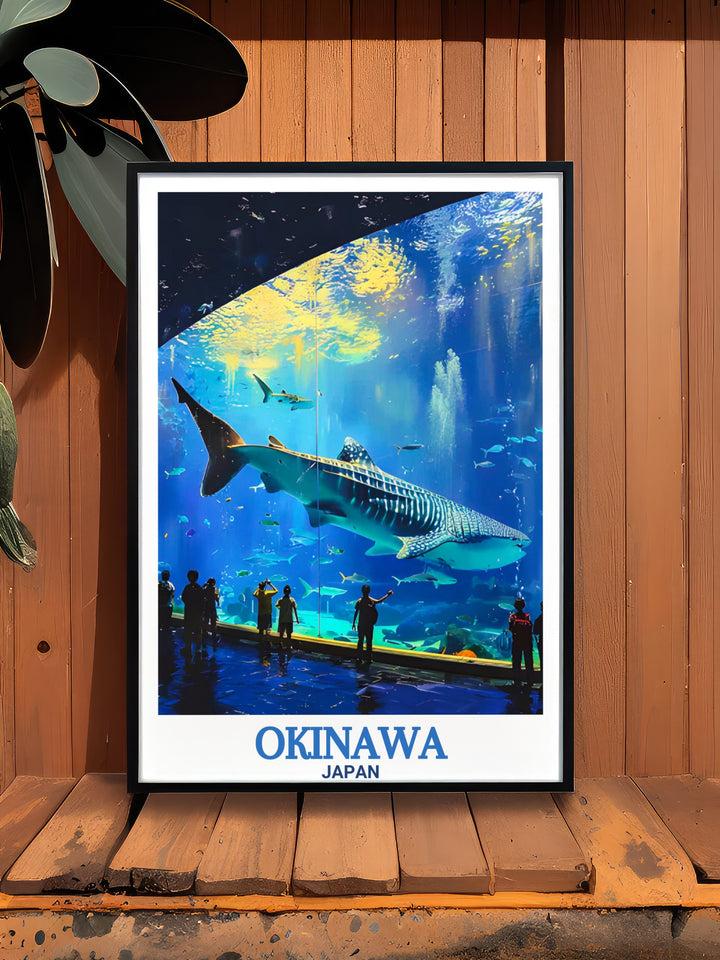 Captivating Okinawa Churaumi Aquarium wall art that brings the enchanting beauty of Okinawas marine life into your home an excellent addition to any art collection or home decor