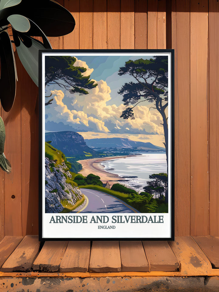 Framed prints of Morecambe Bay offering breathtaking views of Silverdale and Arnside perfect for creating a calm and inviting atmosphere in any room with AONB wall art