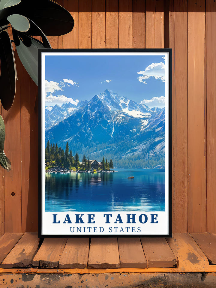 Our Lake Tahoe Painting in Sierra Nevada is a timeless piece that brings joy and inspiration to nature lovers and travel enthusiasts perfect for any room