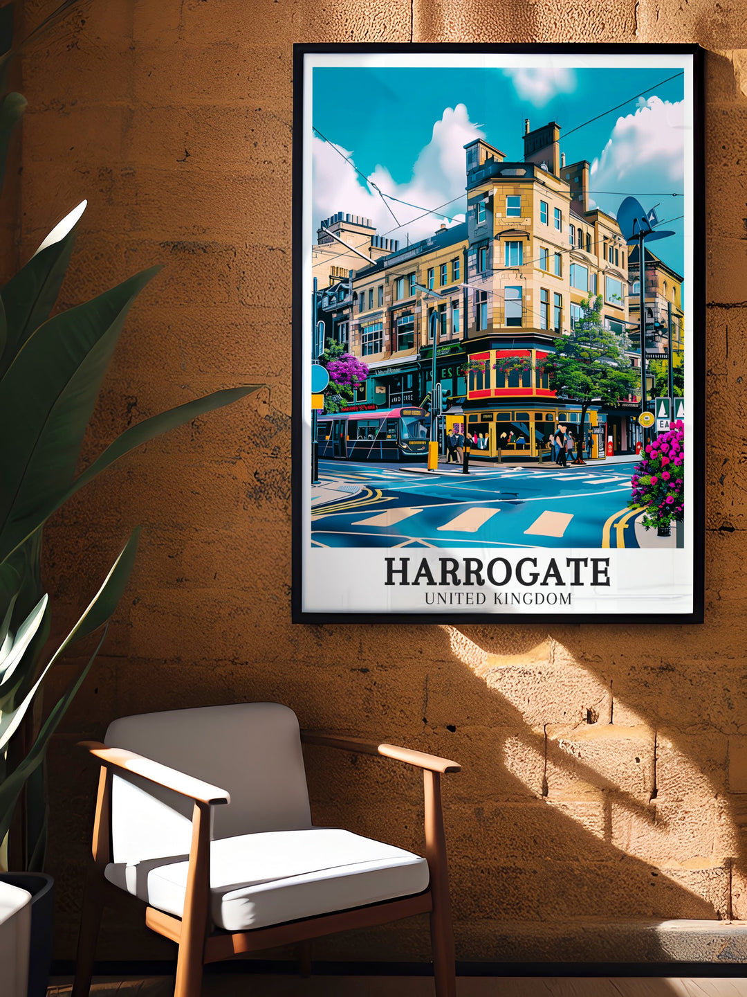 Bring the beauty of Harrogate City Centre and Montpellier District into your home with this stunning Yorkshire Art print. Perfect for living rooms or offices, this artwork adds a sophisticated touch to any decor.