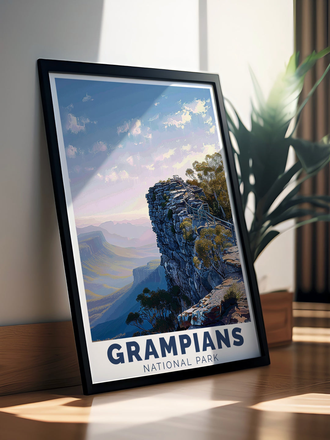 The Pinnacle travel print is a perfect addition to your collection, celebrating the adventure and beauty found within Grampians National Park. This artwork showcases the iconic viewpoints of The Pinnacle, making it a great piece for outdoor enthusiasts and anyone looking to add a touch of Australian nature to their space.