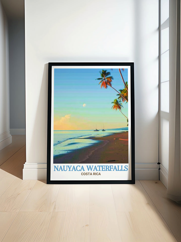 Beautiful depiction of Dominical Beach in Costa Rica perfect for adding a touch of coastal charm to your living space ideal as a Costa Rica gift or decor piece this stunning wall art print captures the vibrant colors and serene atmosphere of this tropical paradise