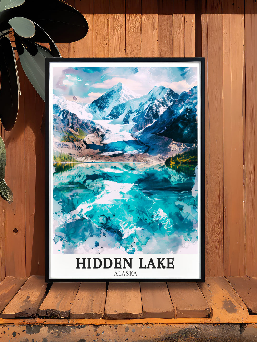 Denali National Park travel poster offering a stunning view of the parks vast landscapes, from towering mountains to lush valleys. This detailed print brings the wild beauty of Denali National Park into your home, perfect for anyone who appreciates the untamed wilderness of Alaska.