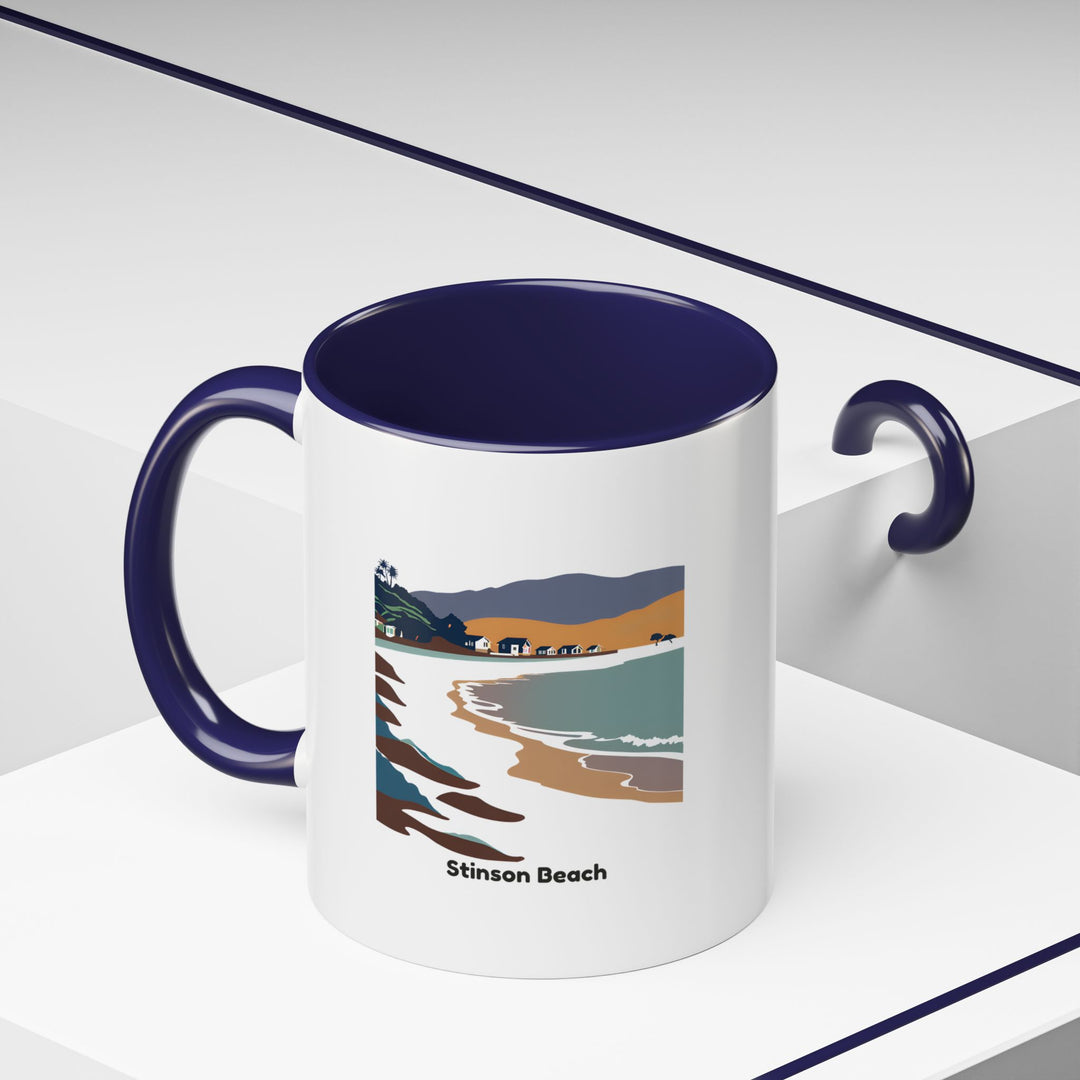 Celebrate the beauty of Stinson Beach with this ceramic mug. Featuring coastal-inspired artwork, it is both dishwasher-safe and microwave-safe, making it an ideal keepsake or practical gift for ocean enthusiasts.