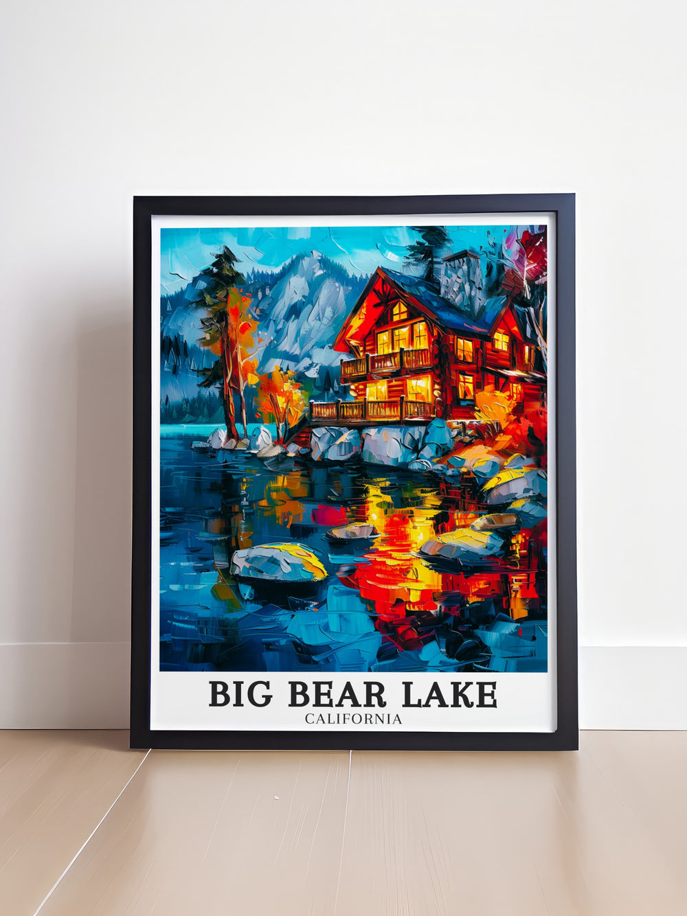 Captivating wall art of Big Bear Mountain featuring its rugged peaks and lush forests ideal for those who love mountain landscapes and want to bring that majesty into their home