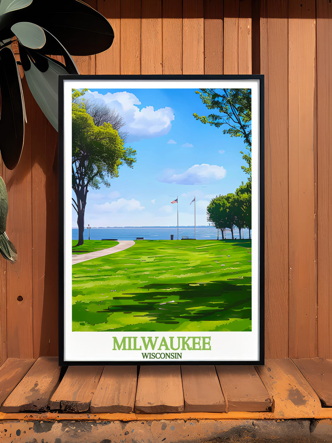 Elegant Veterans Park artwork depicting tranquil park settings and vivid colors ideal for transforming living rooms or offices into spaces of relaxation and sophistication with detailed and artistic renderings