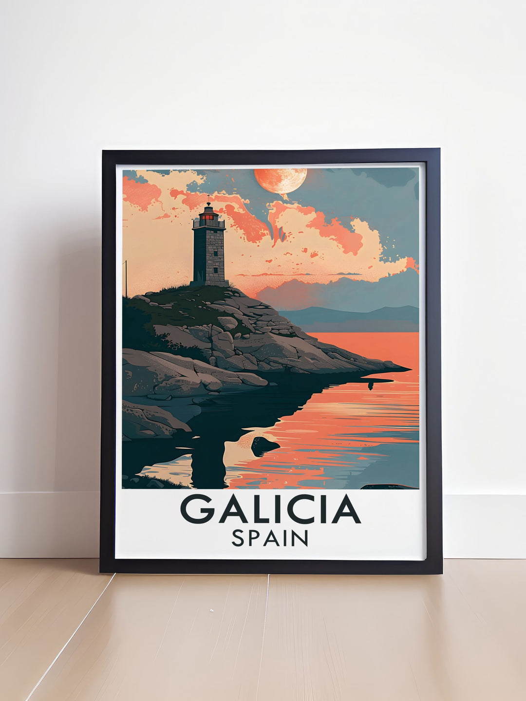 Featuring the stunning panoramic views from the Tower of Hercules observation deck, this artwork invites exploration.