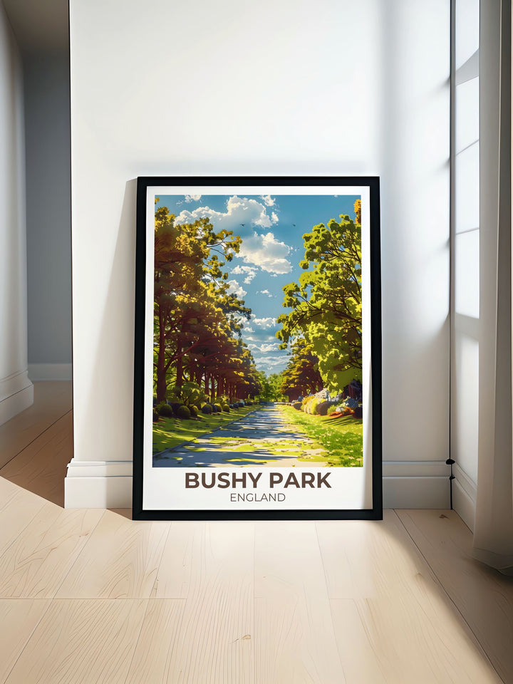 Richmond Park Poster featuring Richmond Park Deer and lush landscapes perfect for bringing South West London charm to your home including Chestnut Avenue.