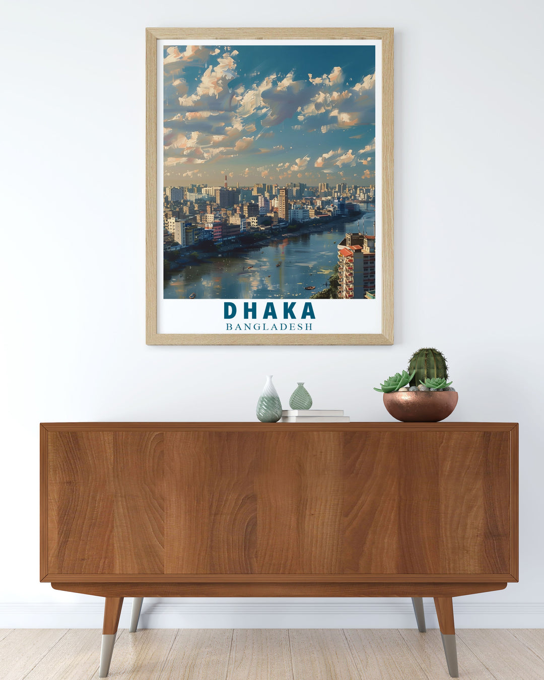 High quality Dhaka Poster Print featuring a vibrant and dynamic representation of the city. This artwork is ideal for home decor and makes a thoughtful gift for anniversaries birthdays and Christmas. Celebrate the essence of Dhaka with this beautiful print.