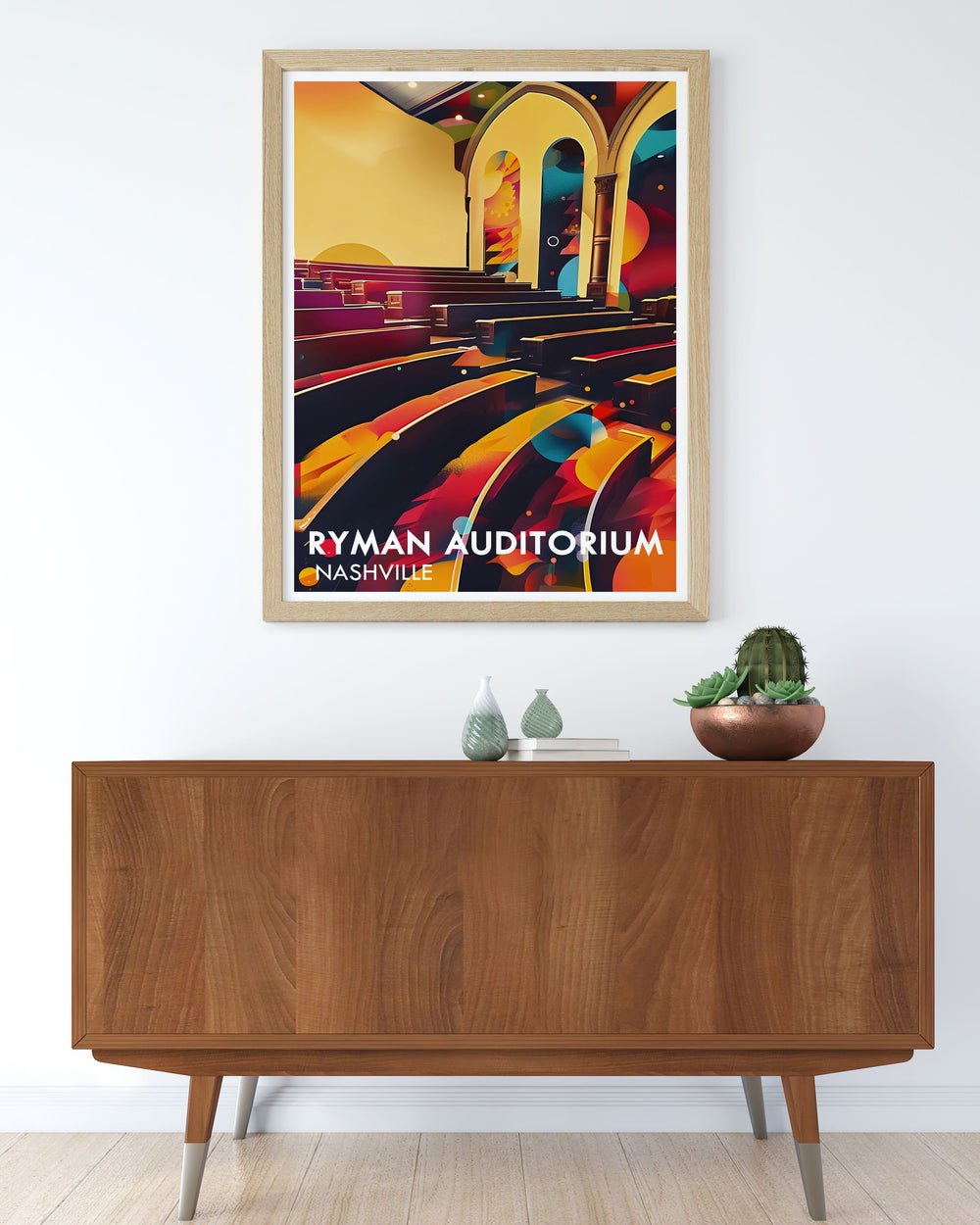 Elegant Stage and Auditorium modern prints featuring Ryman Auditorium stunning country music poster for home and office decor