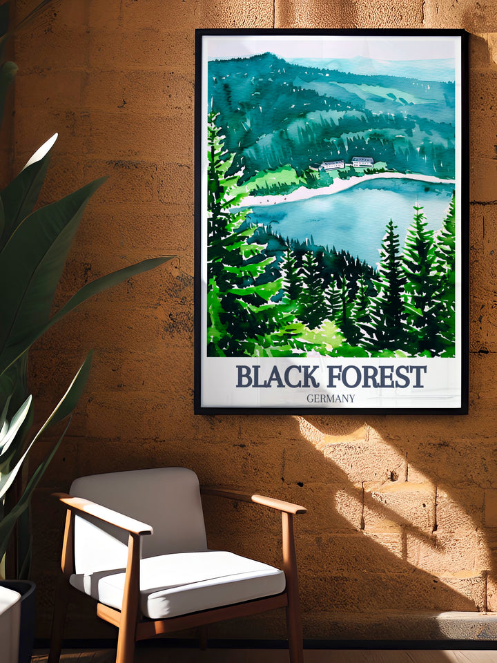 Mummelsee Lake, Triberg Waterfalls beautifully captured in this Germany Forest Print highlighting the tranquil beauty of the Schwarzwald region perfect for Black Forest decor and an excellent gift idea for birthdays anniversaries or special occasions celebrating natures splendor