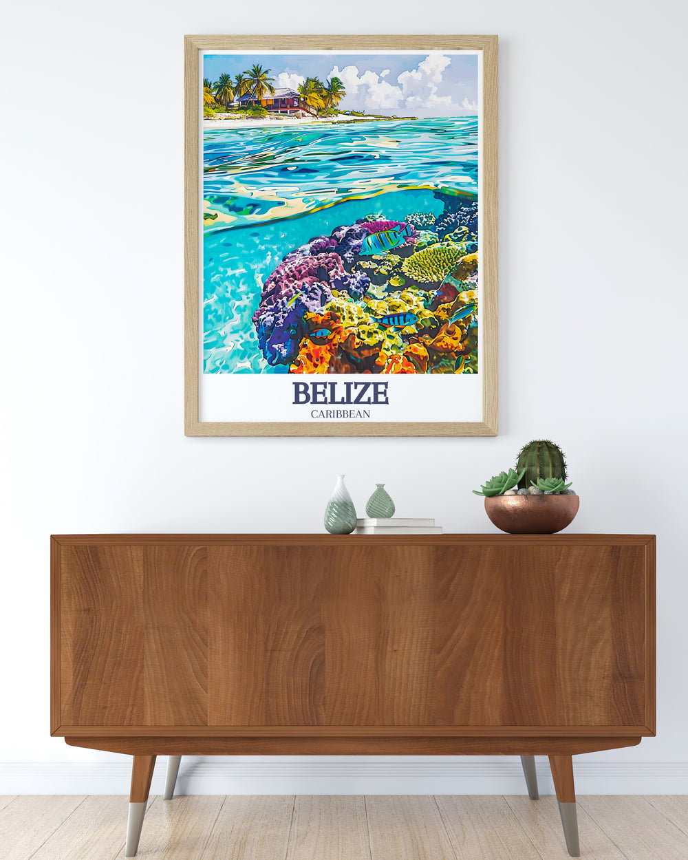 Stunning Belize Barrier Reef Belize Coast wall art capturing the serene beauty of Caribbean marine life vibrant colors and intricate details ideal for transforming any room with a touch of tropical paradise