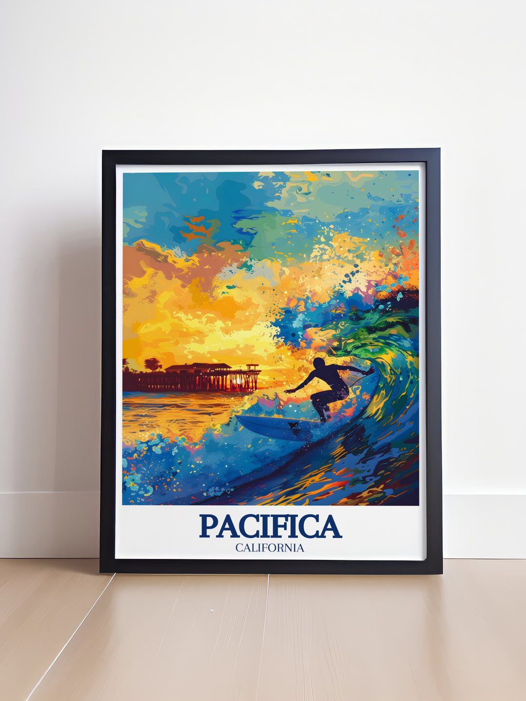 Beautiful Pacifica Pier and Pacific Ocean prints capturing the essence of coastal California ideal for any room