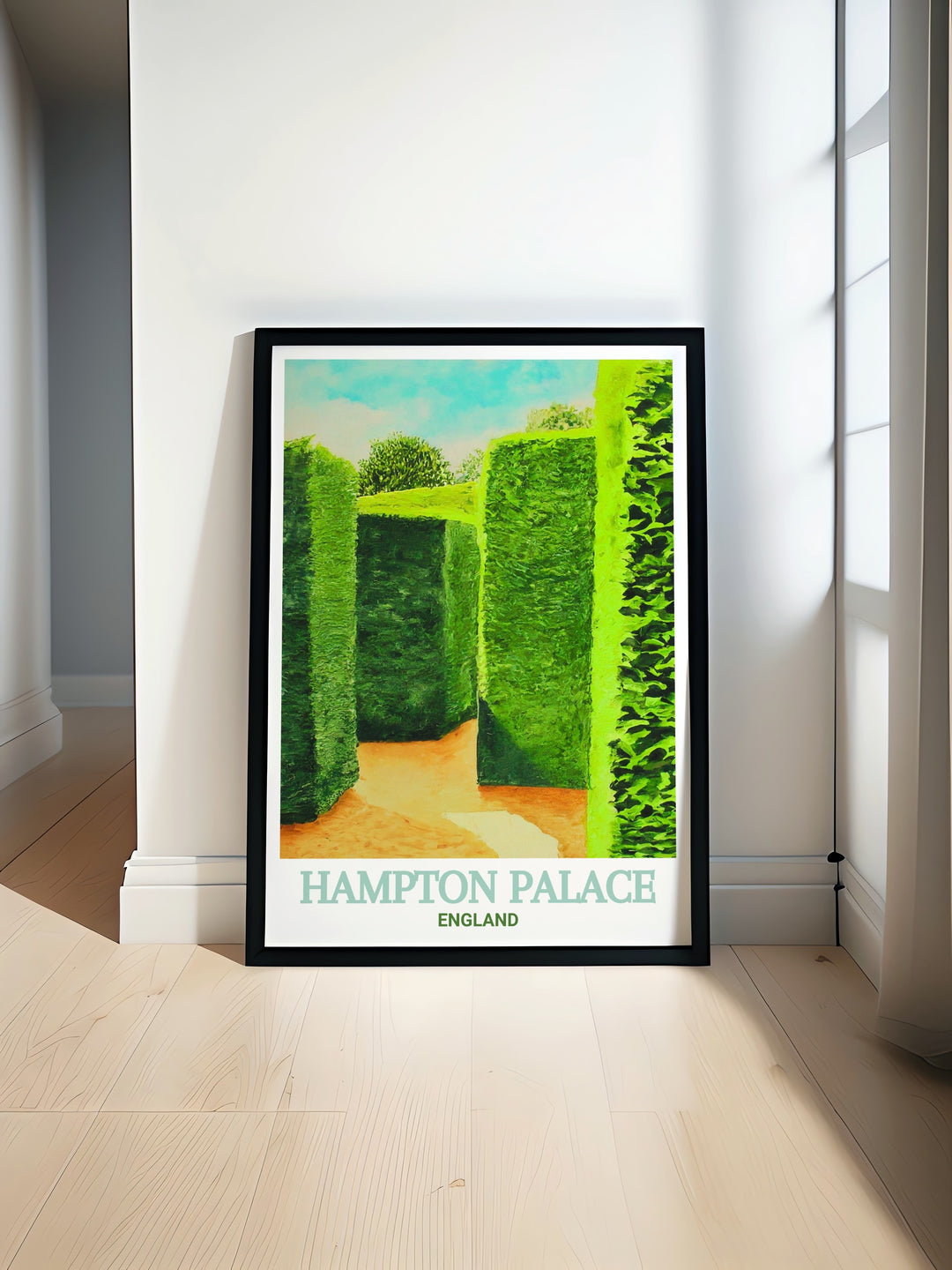 This Hampton Palace art print offers a detailed depiction of the palaces stunning facade, highlighting its historical significance and architectural brilliance. The print captures the intricate designs of the palace, from its grand entrance to the delicate stone carvings. Printed with fade resistant inks on premium paper, this art piece is perfect for anyone passionate about English history or looking to elevate their home decor with a touch of sophistication.