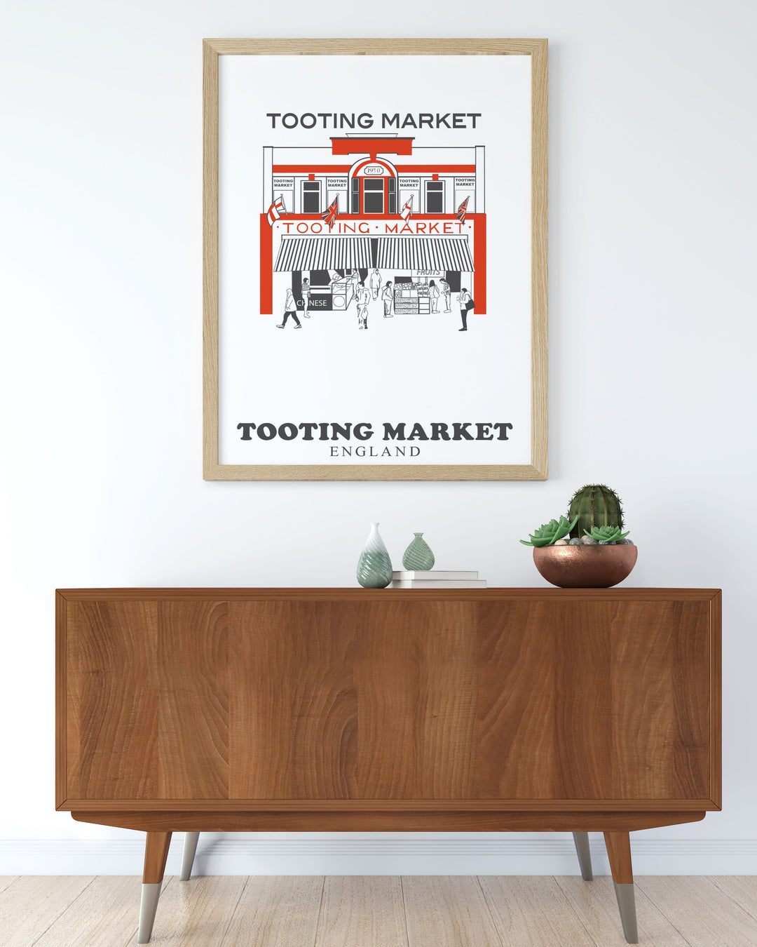 Stunning Tooting Market Print showcasing the dynamic scenes of South London Market a wonderful addition to your framed print collection and bucket list prints