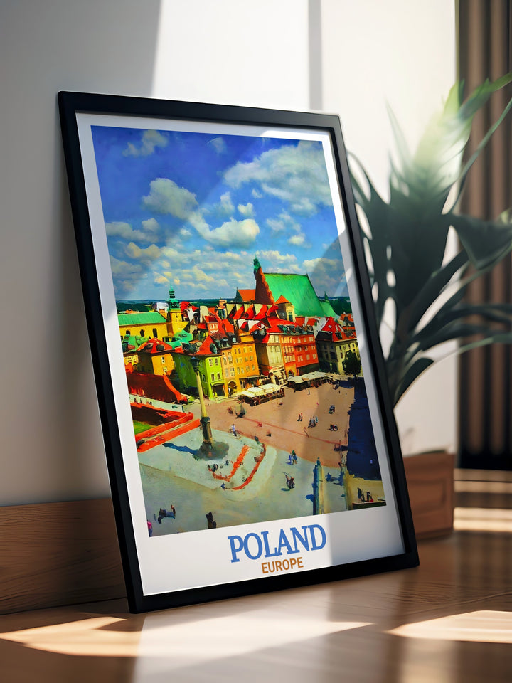 Zakopane City Map and Warsaw Old Town Framed Prints perfect for travel enthusiasts and art lovers a stunning combination of historical landmarks and beautiful artwork ideal for personalized gifts and home decor