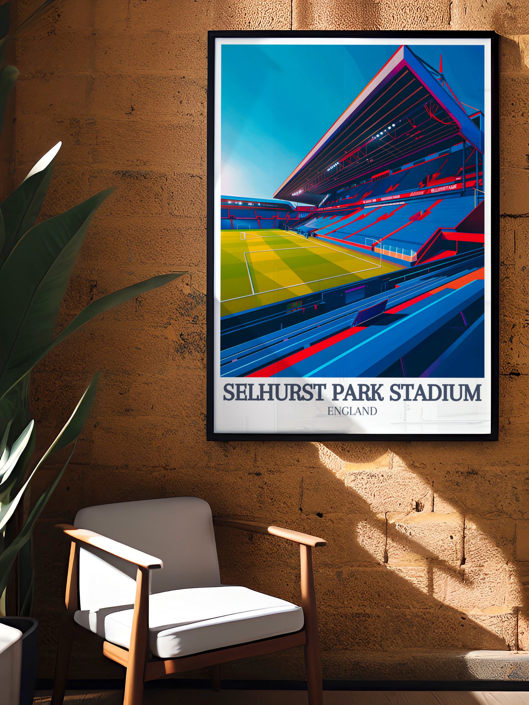 Exquisite Selhurst Park Decor showing Holmesdale Road Stand and Main Stand perfect for stylish wall art and enhancing any living space