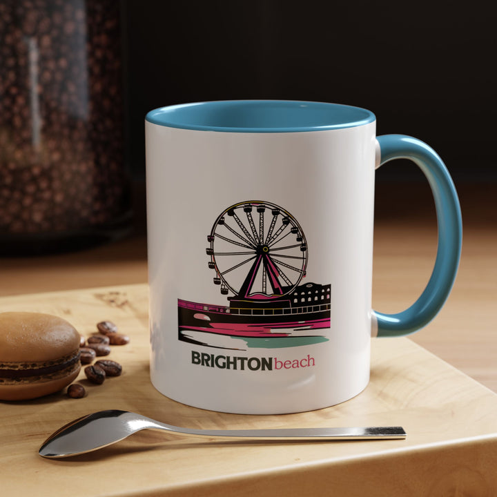 Celebrate Brighton Beach’s beauty with this stylish mug. Crafted for practicality and charm, it features captivating designs that highlight the seaside. Dishwasher-safe and durable, it is a perfect gift for beach lovers.